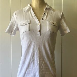 Karen Scott Women's White Short Sleeve Tee